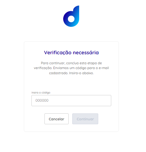 Identity confirmation code screenshot
